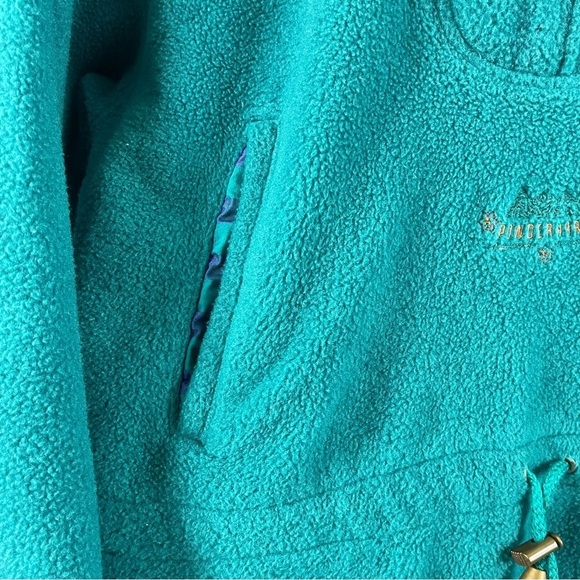Vintage Powderhorn Medium Long Thick Heavy Fleece Half Zip Pullover Tunic Camp - Picture 8 of 11